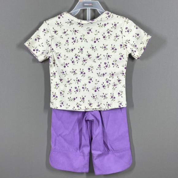 NEW Vintage McDonalds McKids Shirt Pants Set Girls 18 Months purple floral 90s - Picture 11 of 13